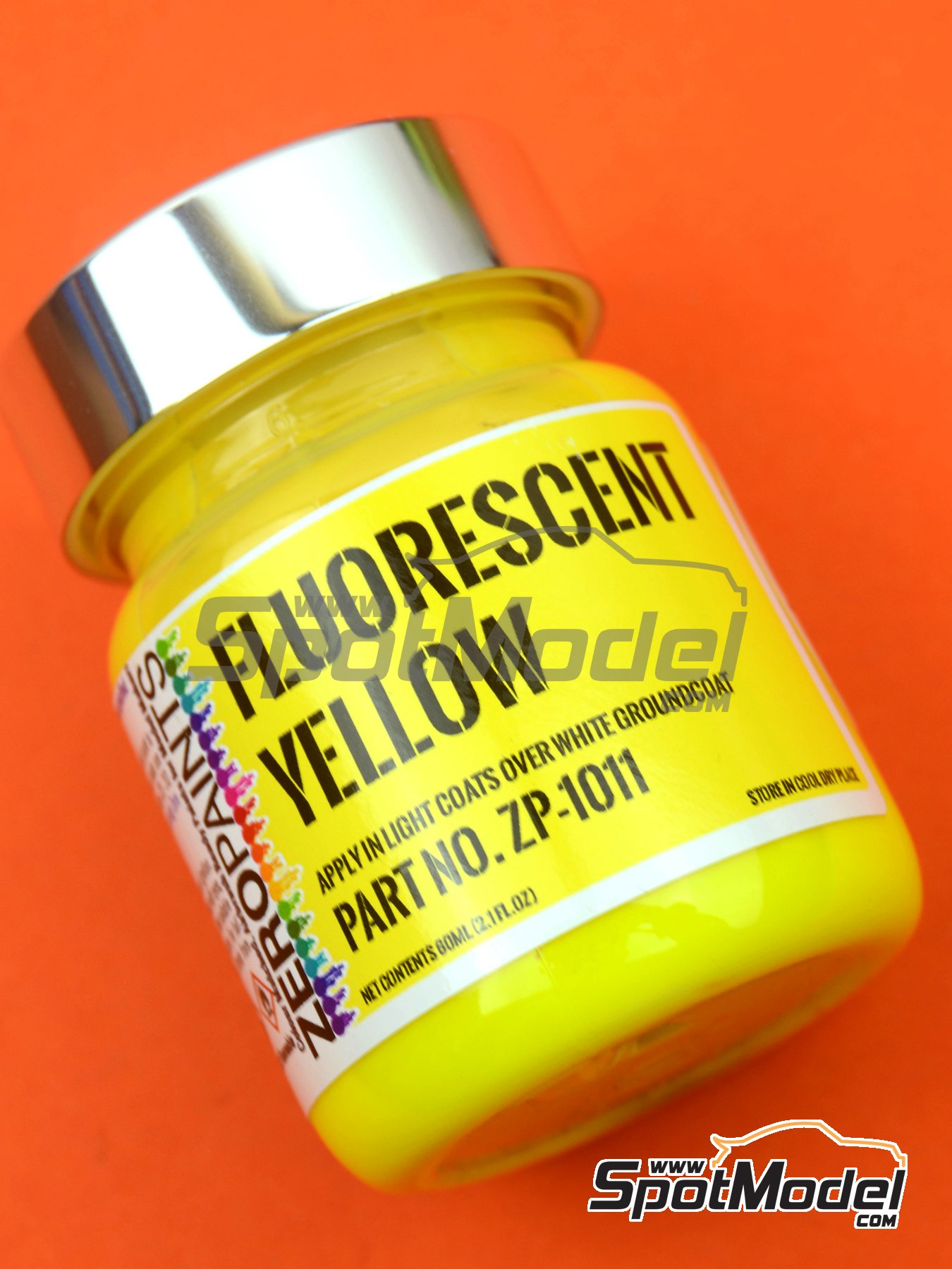 Zero Paints ZP1011 Paint for airbrush Fluorescent Yellow 1 x 60ml for